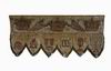 Torah ark valance embroidered with depictions of utensils of the Tabernacle